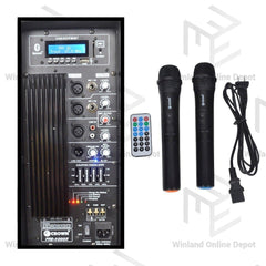Crown 1pc 15 Inch 2 - Way Powered Portable Sound System 400W (Active) PRO - 5008R - Winland Depot