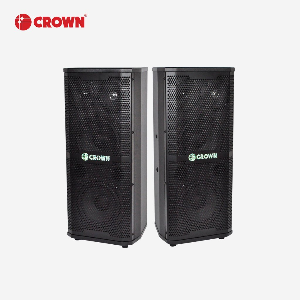 Crown 2pcs 3 - Way Dual 6 1/2" x 2 Karaoke Baffle Speaker BF - 663 - Winland Depot