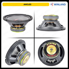 Crown / Pilum by Winland 8inches Professional Round Woofer Speaker / 160watts / 8ohms PRO-PW-816(RND) (1)piece per order