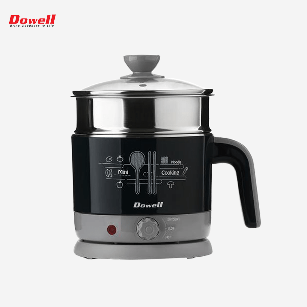 Dowell 1.2L Mini - chef Electric Kettle | Multi Cooker Stainless Steel Pot w/ Steamer - Winland Depot