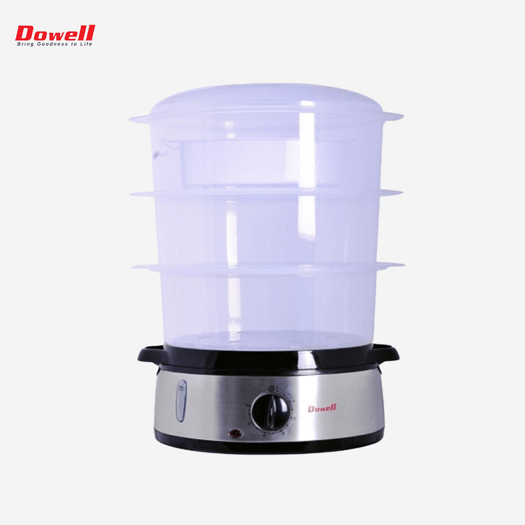 Dowell 14 Liters Capacity 3 - Tier Siomai / Siopao Food Steamer 800 Watts FS - 180 - Winland Depot