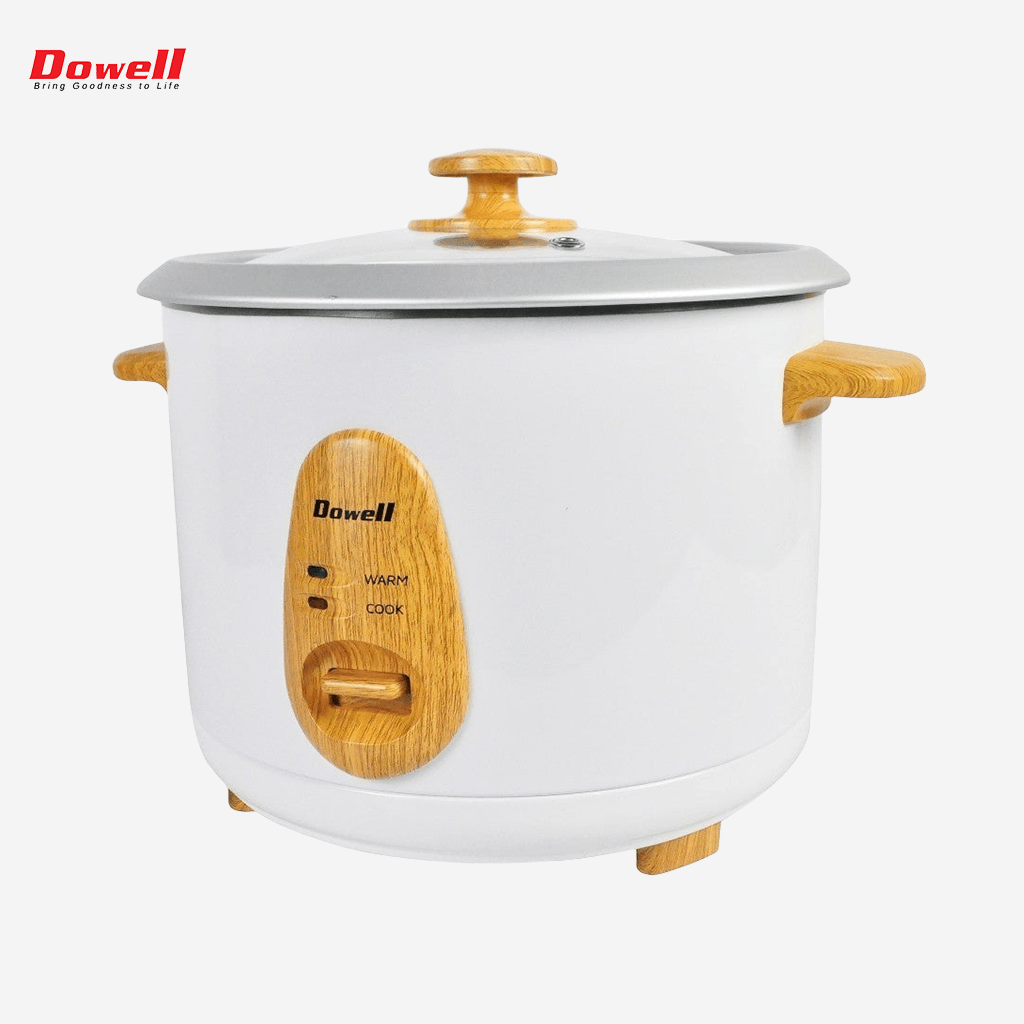 Dowell 1.8Liters Rice Cooker with Aluminum Rice Bowl & With Wooden Accent 10 - cups RC - 100G - Winland Depot