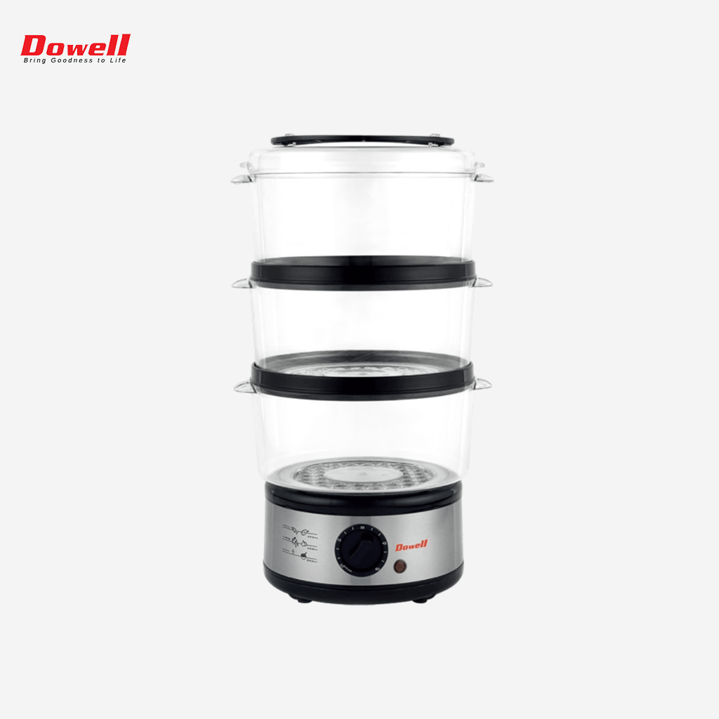 Dowell 3 Tier Food Steamer 7.5 Liters w/ Auto Shut Off Function FS - 19S3 - Winland Depot