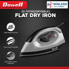Dowell Non - stick Soleplate Lightweight Flat Dry Iron for Clothes DI - 747NS - Winland Depot