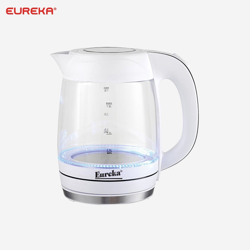 Eureka 1.8 Liter Electric Kettle Glass with LED | Water Heater EK - 1.8 GLED - Winland Depot