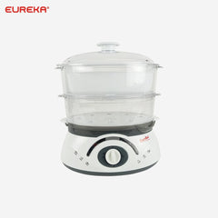 Eureka 2 - Layer Transparent & Collapsible Steamer Trays Electric Food Steamer w/ Food Tray - Winland Depot