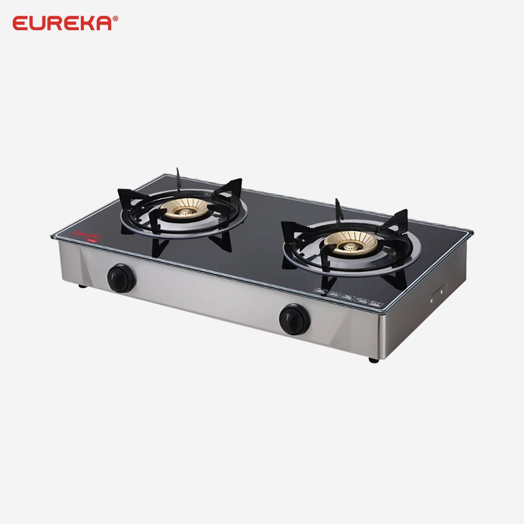 Eureka Tempered Glass Double Burner Gas Stove with Automatic ignition EGS - GDP - Winland Depot