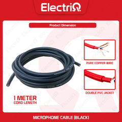 Electriq l ALPA Pure Copper Low Noise XLR / Microphone Cable Wire Double PVC Jacket 6.8mm Stereo