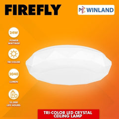 Firefly Basic Series Tri-Color LED Crystal Ceiling Lamp Star ( 18W-24W / 170-240V )