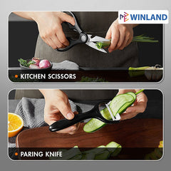 Gaabor 6 pieces Stainless Steel Thick blade and Wavy curve Knife Set - Winland Depot