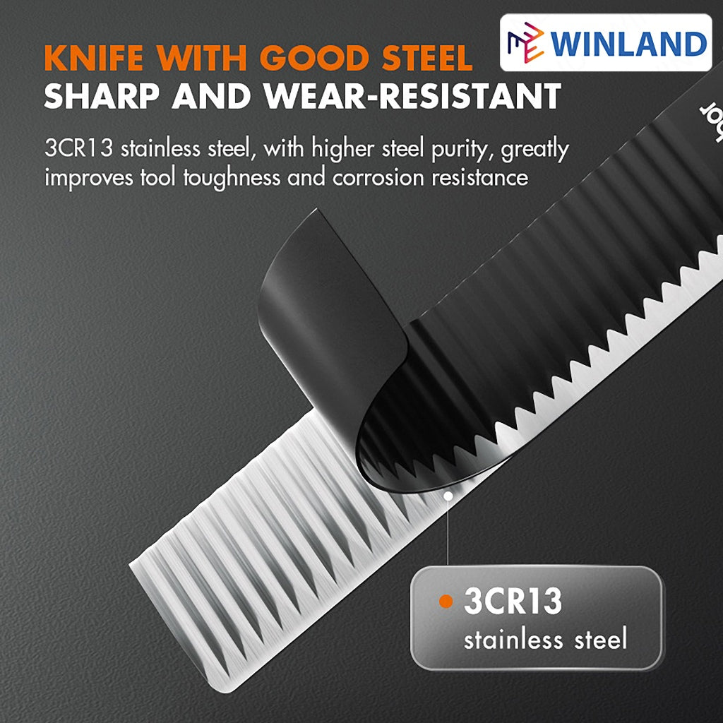 Gaabor 6 pieces Stainless Steel Thick blade and Wavy curve Knife Set - Winland Depot