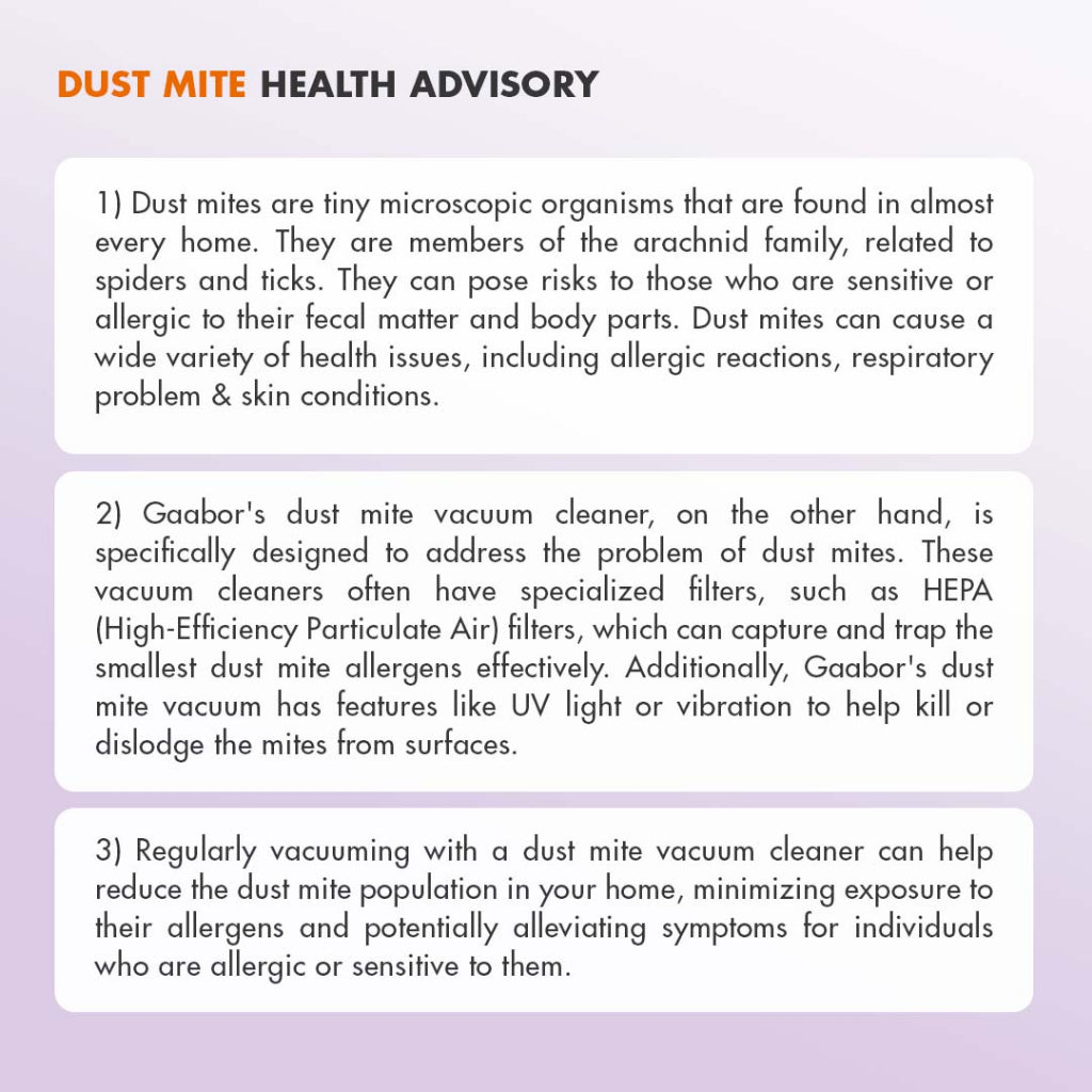 Gaabor Corded Dust Mite Vacuum Cleaner - UV Light Sterilization , Powerful Suction - Winland Depot