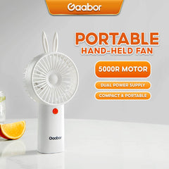Gaabor Hand - held Fan Portable Mini Fan USB Rechargeable Handy Pocket Cooling Fan - Winland Depot