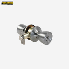 Powerhouse Pro Cylindrical Entrance Door Knob Lockset | Knobset Brass Lockset PH588SSET
