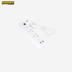 Powerhouse Universal Socket Electric Extension Cord Single Switch with 2 USB Slots