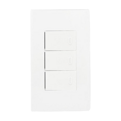 Powerhouse Electric 1/2/3 Gang Plate with One Way Switch 120mm x 70mm 250V-10A