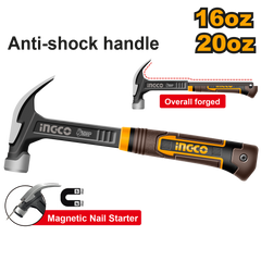 Ingco Ingco Claw Hammer 16oz/450g to 20oz/560g With Anti-Shock Handle ING-HT