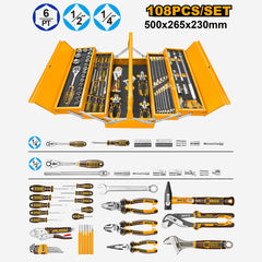 Ingco Ingco 108pcs Industrial Hand Tool Chest Set HTCS151081 ING-HT