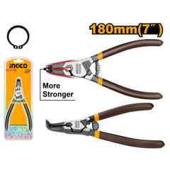 Ingco Ingco 7inch/180mm Circlip Pliers Bent Head External HCCP261802 ING-HT