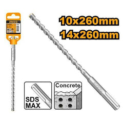 Ingco Ingco SDS Plus Masonry Drill Bit 10mm-14mm x 260mm for Concrete Masonry Wall Stone ING-HT