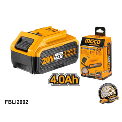 Ingco P20S 20V 4.0 Ah Lithium-Ion Battery Pack 4.0Ah Powershare for Cordless Power Tool