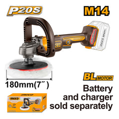 Ingco Ingco P20S/20V Brushless Motor Lithium-Ion Brushless Cordless Polisher ING-CT