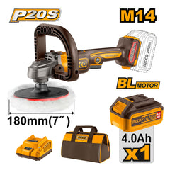 Ingco Ingco P20S/20V Brushless Motor Lithium-Ion Brushless Cordless Polisher ING-CT