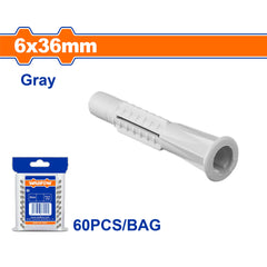 Wadfow Universal Plastic Anchor Tox PE Material (Gray) WAD-HT
