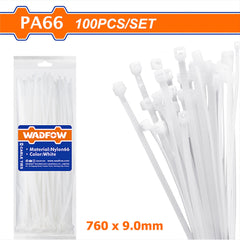Wadfow 100pcs Multipurpose Nylon Cable Ties Self Locking Zip Ties Cable 9.0mm WTE3 WAD-HT