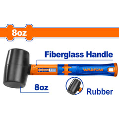 Wadfow Rubber Mallet Hammer With Fiberglass Handle Soft Maso Martilyo WAD-HT