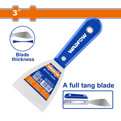 Wadfow Putty Trowel Stainless With PP Plastic Handle 63mm(2.5")-150Mm(6") WAD-HT