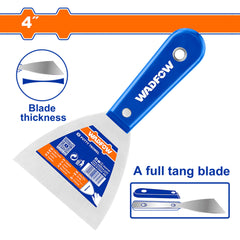 Wadfow Putty Trowel Stainless With PP Plastic Handle 63mm(2.5")-150Mm(6") WAD-HT
