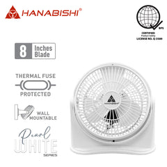 Hanabishi 8" Cool Velocity Fan Desk Fan Electric Fan Cool Fan 8T HCF-801