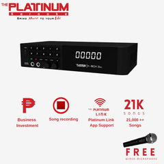 Platinum KBOX-3 SD Karaoke Player | 21K+ OPM & English Songs, 32GB Micro SD Storage, Platinum Link App & Dual Mic Inputs