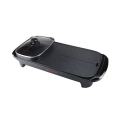 Hanabishi by Winland Electric Hotpot BBQ Samgyupsal Grill w/ Aluminum Die Cast Griller HHOTPOTBBQ-75