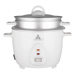 Hanabishi by Winland Aesthetic Rice Cooker 2.8L serves 15 cups Glass Cover with Steamer HHRC-28WHT