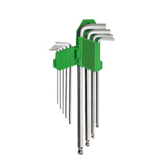 Hoyoma Japan by Winland 9pcs Extra Long Arm Ballpoint Hex Key Wrench Set w/ Chrome Vanadium Steel