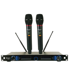 Tosunra by Winland Dual Channel High-Quality Professional UHF Wireless Microphone System TOS-VM888