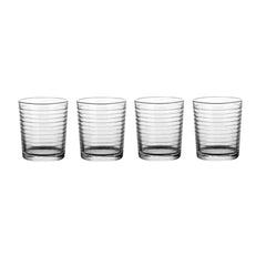 Masflex by Winland 4 Pieces Spiral Drinking Glass Tumbler Set 266mL/9oz GB-09-4A