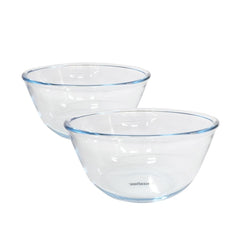 Masflex by Winland 2 Pieces Borosilicate Multipurpose Glass Bowl Set FE-2123