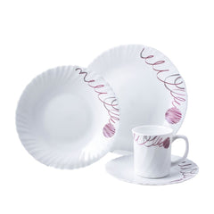 Masflex by Winland 8 Piece Contour Opal Dinnerware Plate Set Microwave Safe JT-61