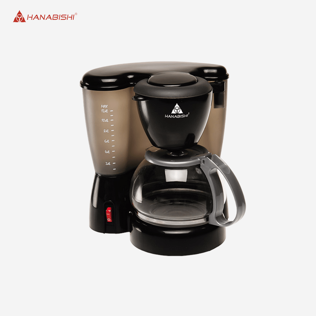 Hanabishi 12 Cups Anti - Drip Coffee Maker Coffee Machine w/ Modern Ergonomic Design HCM20T - Winland Depot