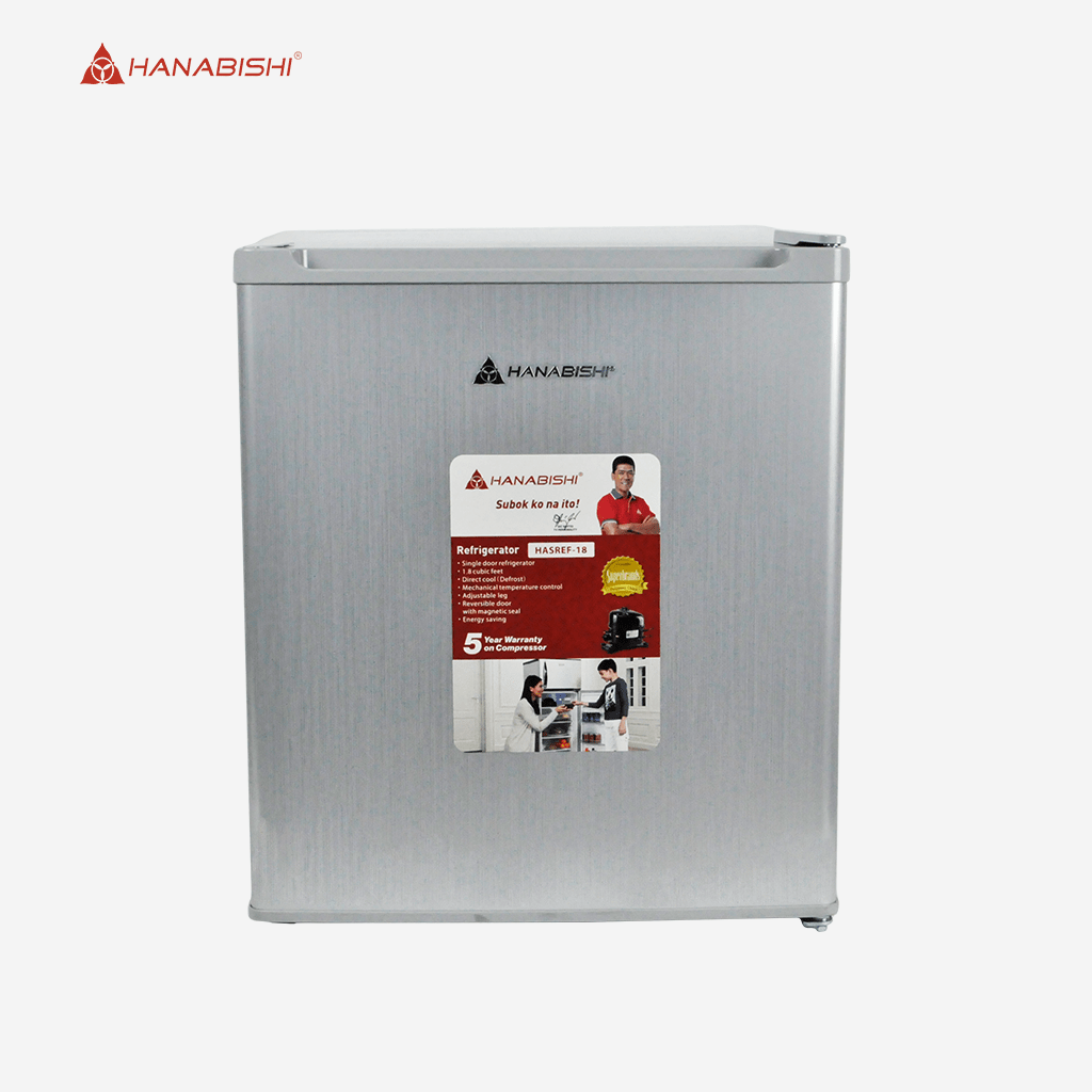 Hanabishi 1.8 Cubic ft. Single Door Refrigerator Ref HASREF18 - Winland Depot