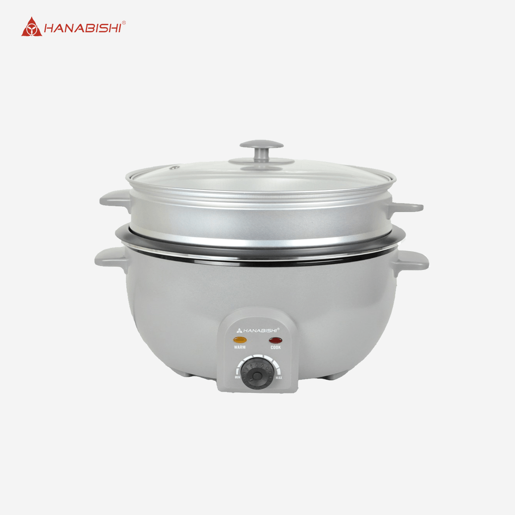 Hanabishi 9 in 1 Multi - Cooker Boiler, Deep Fryer Steamer, BBQ HMC 550SS HMC550SS - Winland Depot