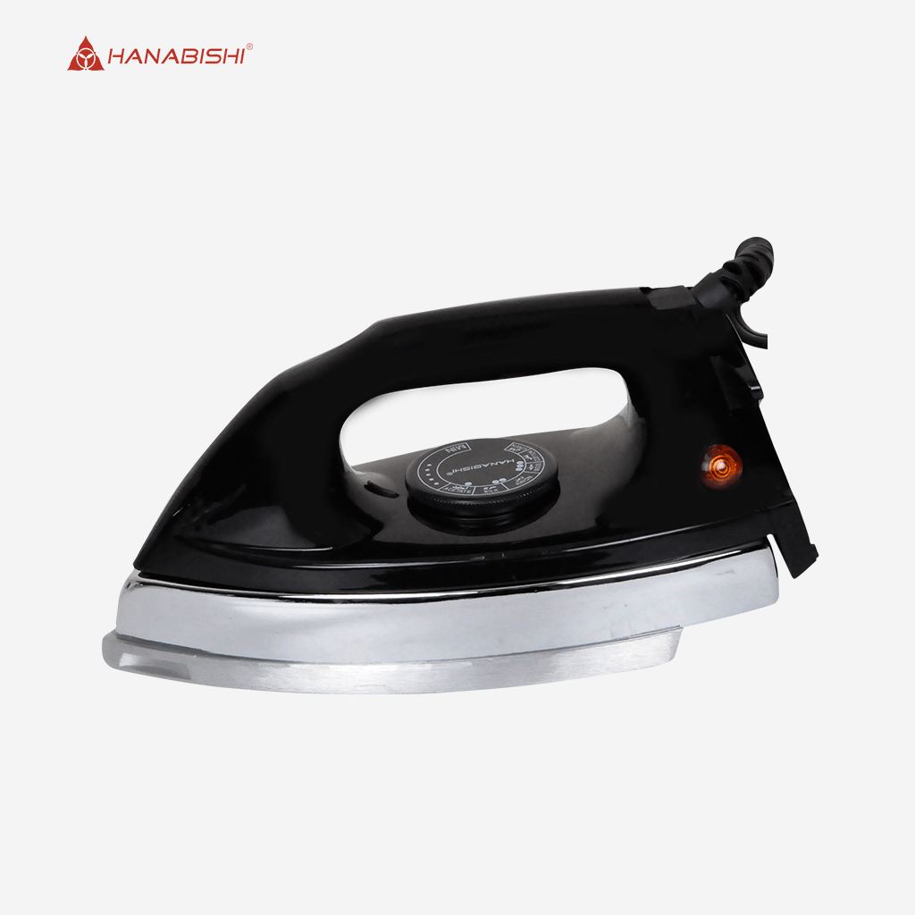 Hanabishi Aluminum Soleplate Flat Dry Iron for Clothes HI82 - Winland Depot