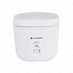 Hanabishi Automatic Square Rice Cooker 1.5L serves 7 cups aluminum inner lid HSQRC - 15WHT - Winland Depot