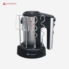 Hanabishi Chrome Plated Beater & Dough Hooks 5 Speed Hand Mixer HHM - 55SS - Winland Depot