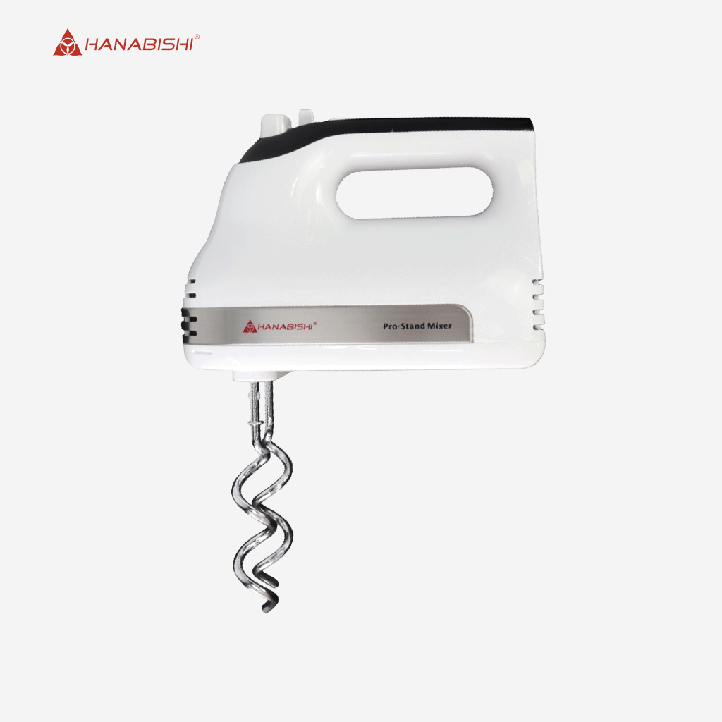 Hanabishi Chrome Plated Dual Attachment 5 - Speed Hand Mixer, Beater, Dough Hooks HHM56 - Winland Depot