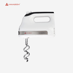 Hanabishi Chrome Plated Dual Attachment 5 - Speed Hand Mixer, Beater, Dough Hooks HHM56 - Winland Depot