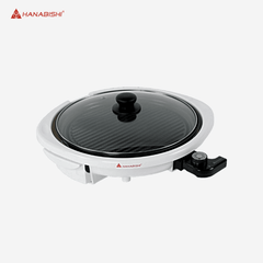 Hanabishi Electric Griller Grill Samgyupsal w/ Glass Lid HGRILL100 - Winland Depot